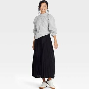 Women’s Puff Sleeve Sweater ~ Silver ~ a new day